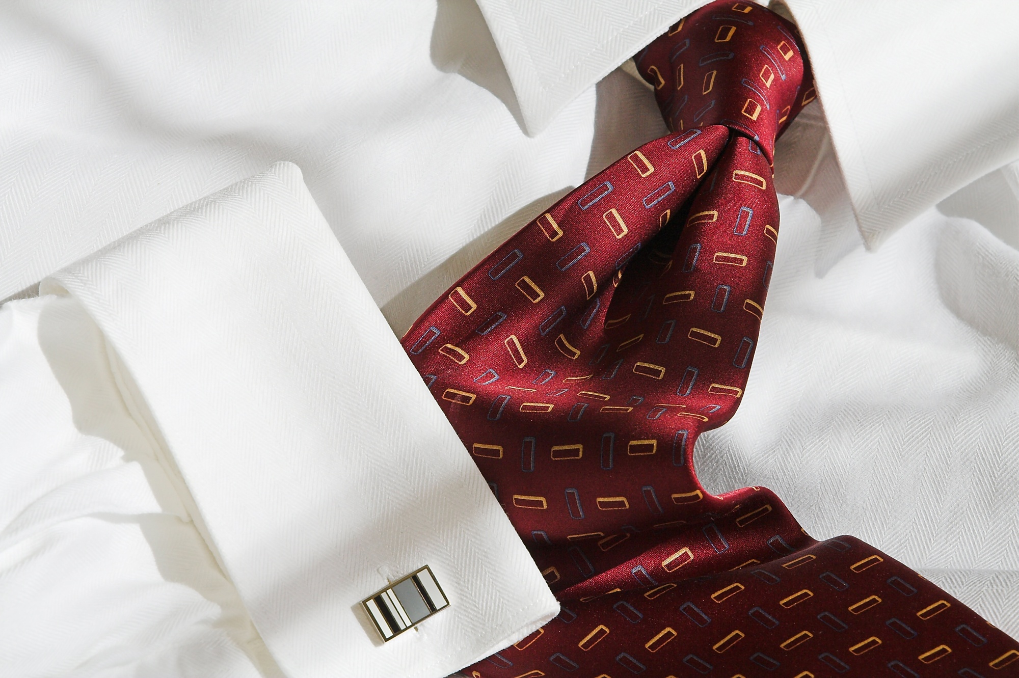 What color ties go well with a red sweater and white dress shirt? - Quora